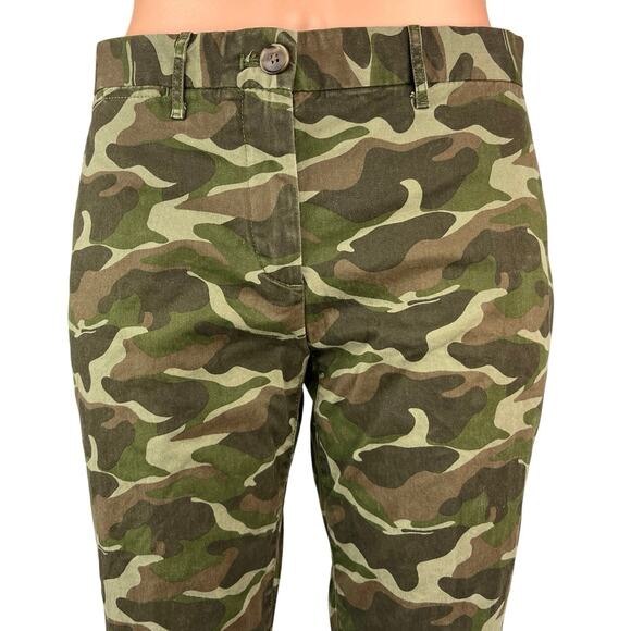 Gap Women's Green Khakis Camouflage Camo Army Military Straight Pants Size M - Picture 4 of 6
